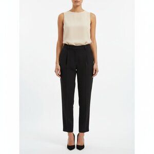 Ann Taylor The High Rise Pleated Taper Pant in Fluid Crepe 10P